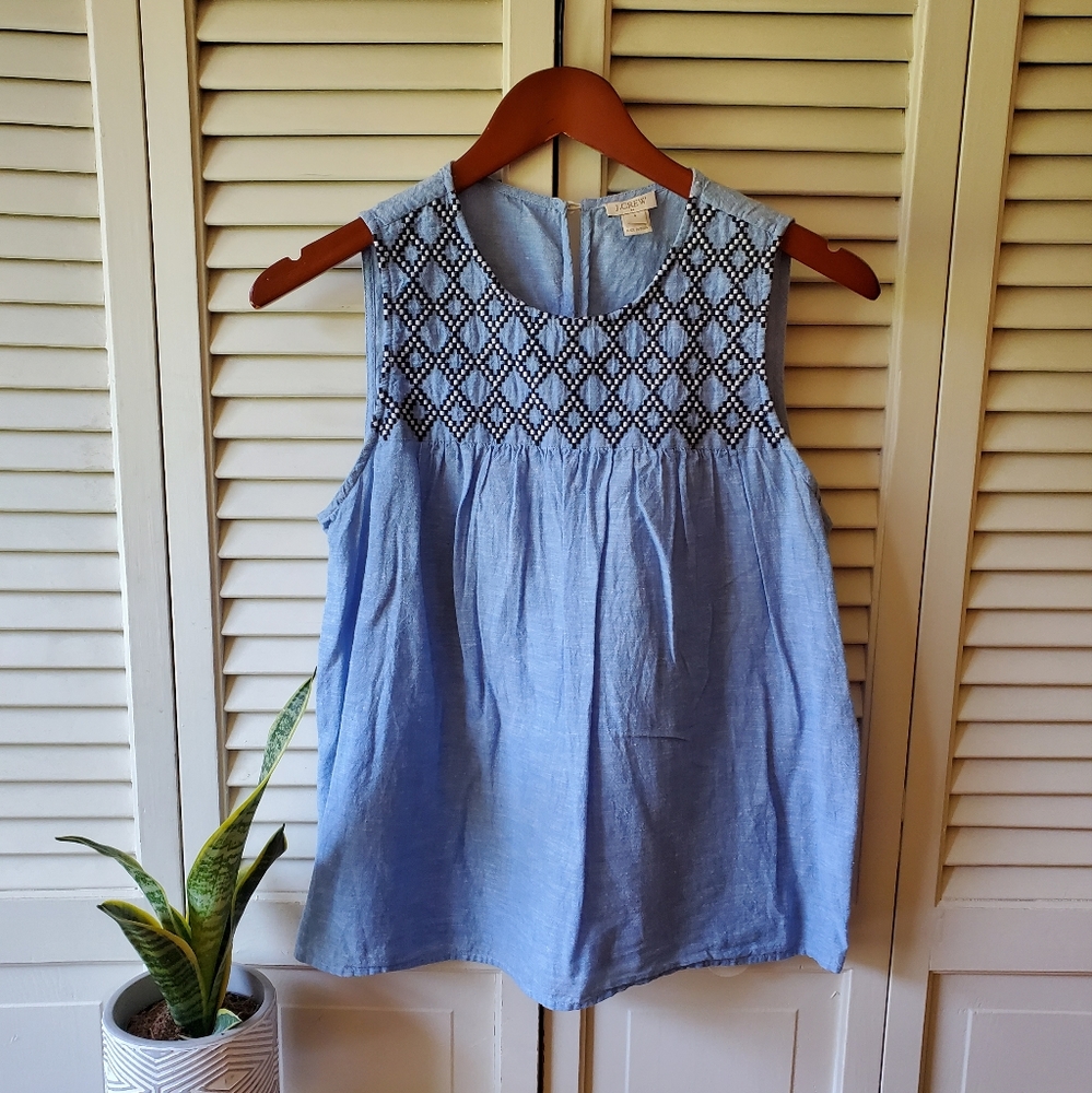 J. Crew Chambray Top